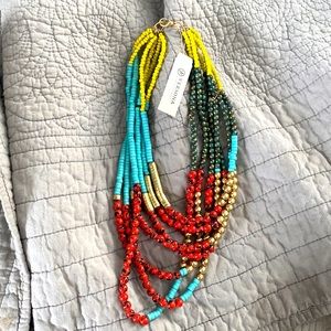 Colorful multi-strand necklace. Vibrant colors. Never worn. NWT.